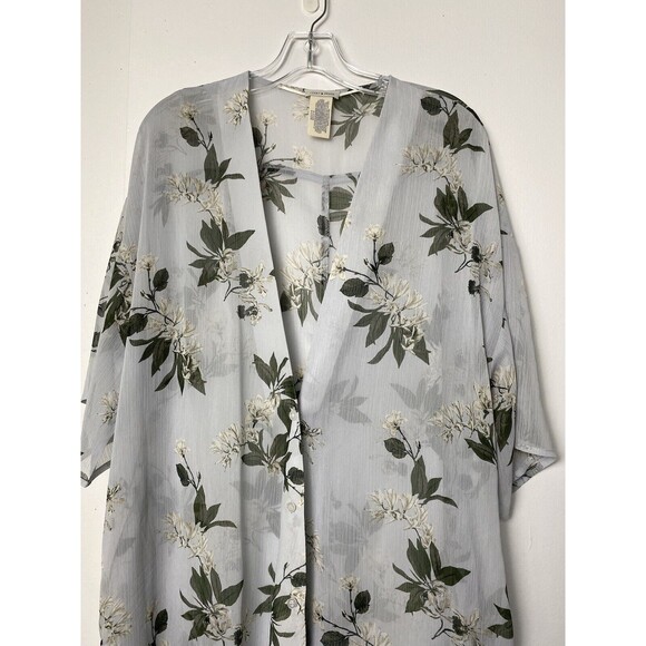 Lucky Brand Caftan Swim Cover-up Long Swimwear Vacation Beach One Size Button Up - Picture 9 of 13